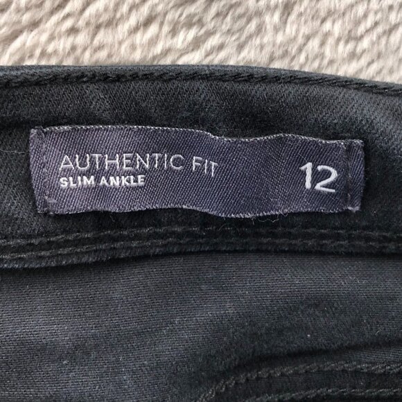 J.Jill Womens Jeans Size 12 Slim Ankle Skinny Leg Black Denim Authentic Fit - Picture 3 of 13